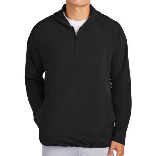 Repeat 1/2 Zip Long Sleeve Hooded Jacket Thumbnail