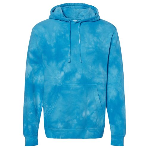 Unisex Midweight Tie-Dyed Hooded Sweatshirt Thumbnail